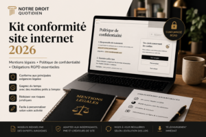 un oridinateur affichant des éléments de RGPD